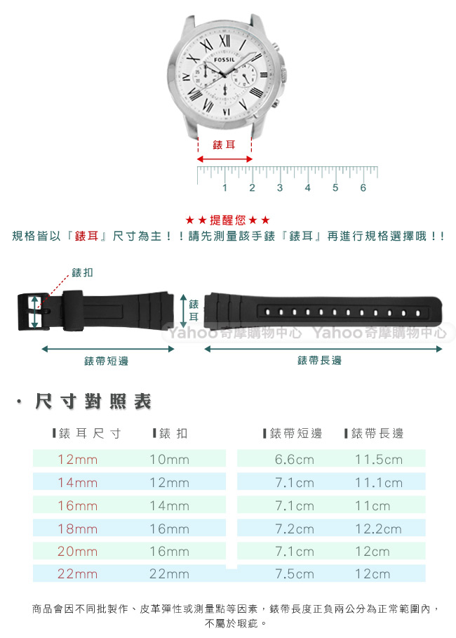 Watchband / 舒適耐用輕便運動型橡膠錶帶 黑色