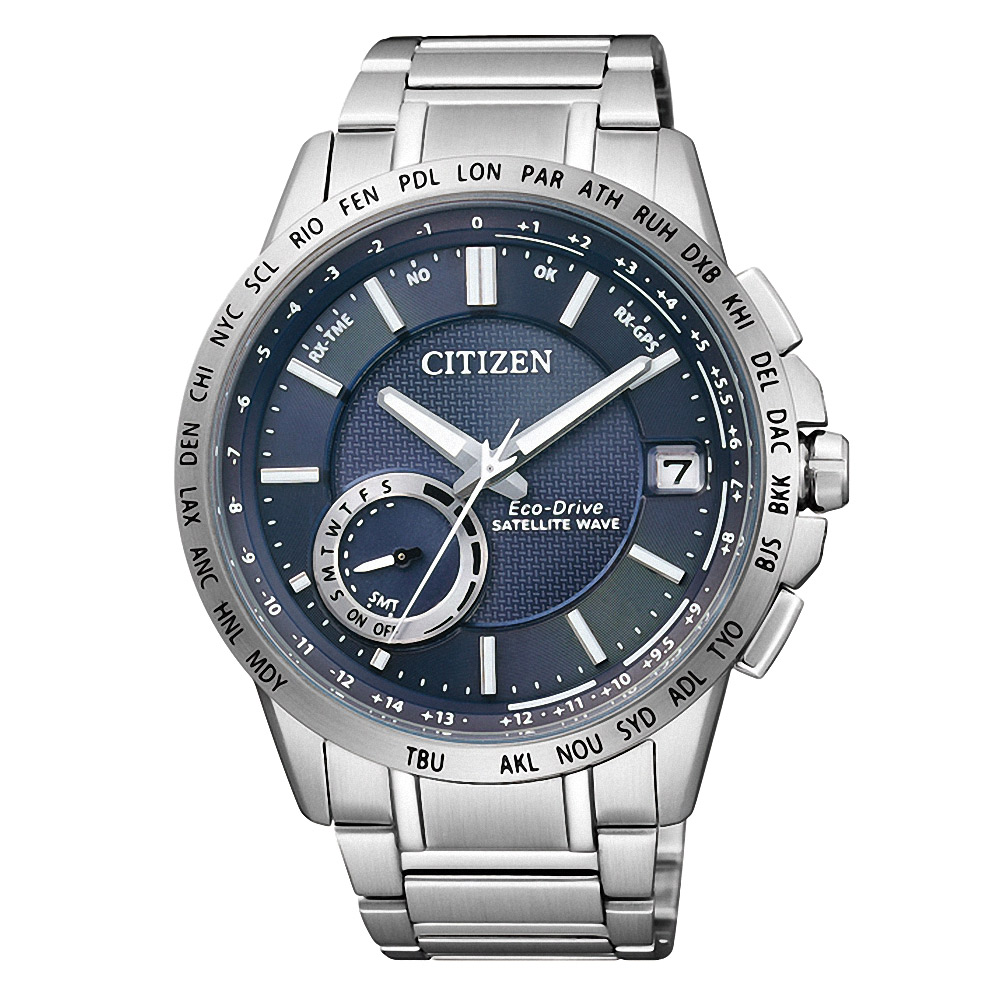 CITIZEN F-150 光動能GPS衛星對時腕錶(CC3001-51L)-藍/44.5mm