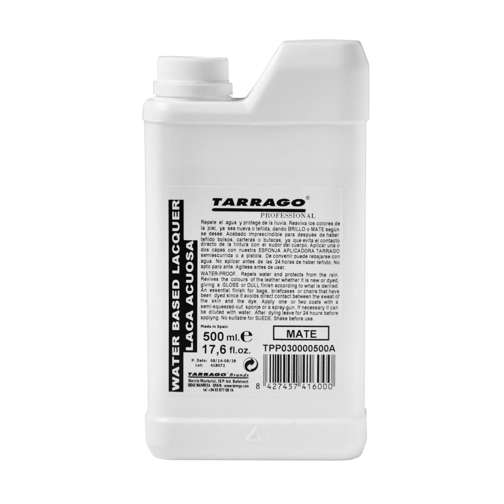 【TARRAGO塔洛革】皮革染色面漆(平光 - 500ml)- 加強色牢度並軟化皮革