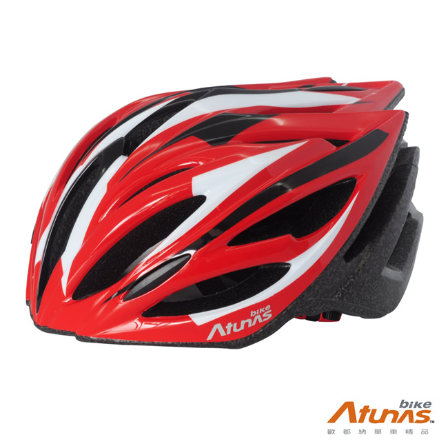 《Atunas Bike》歐都納 單車HE1601 MOTION安全帽 紅/黑/白