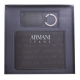 ARMANI JEANS 經典防刮壓紋品牌LOGO PVC四卡零錢短夾鑰匙圈禮盒組 product thumbnail 1