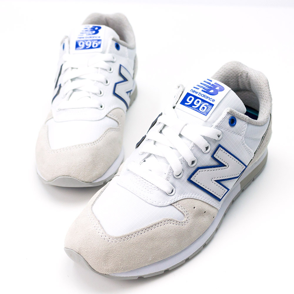 New Balance-996系列女復古慢跑鞋-白藍| 休閒鞋| Yahoo奇摩購物中心