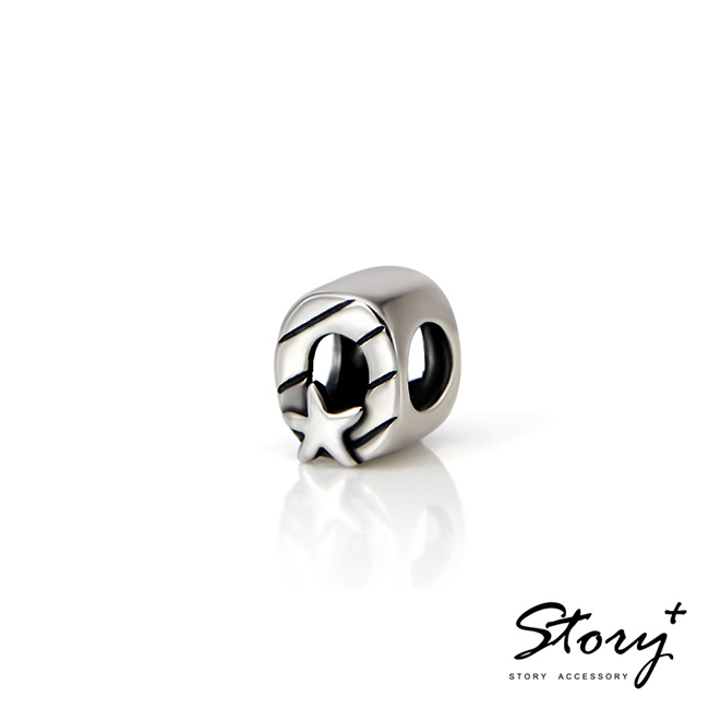 STORY故事銀飾-串珠墜飾-字母珠 O