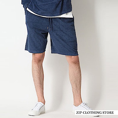 毛巾布短褲(6色) ZIP日本男裝