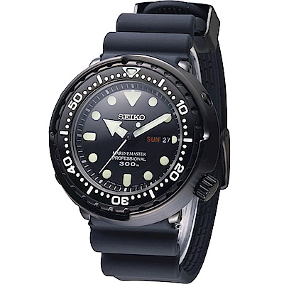 SEIKO PROSPEX 鮪魚罐頭專業運動潛水錶(SBBN035J)黑/48mm ˍSK040