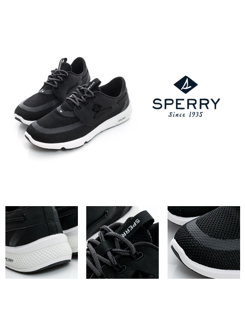 SPERRY 全新進化7SEAS全方位休閒鞋(情侶款)-黑