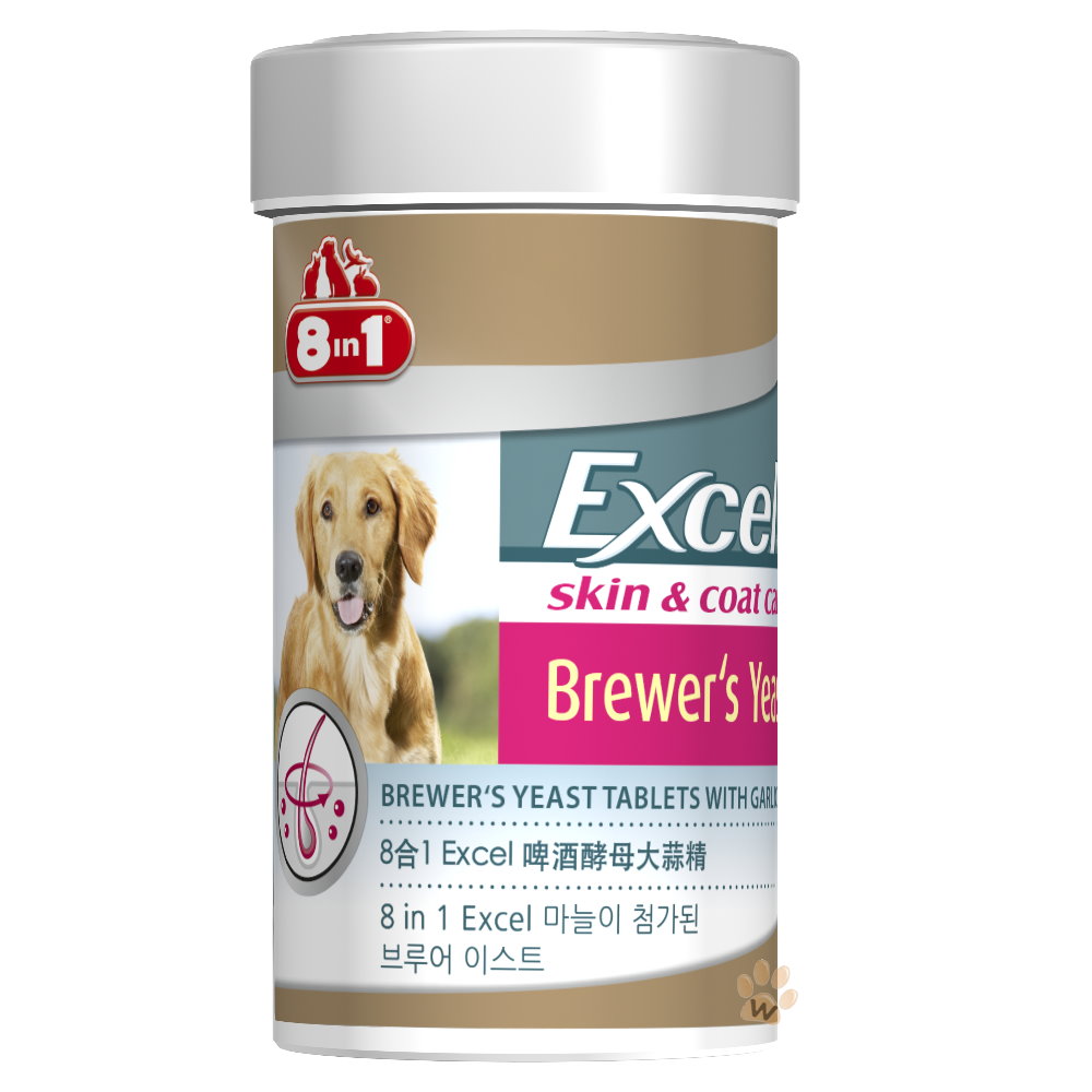 美國8in1 EX啤酒酵母大蒜精 140碇