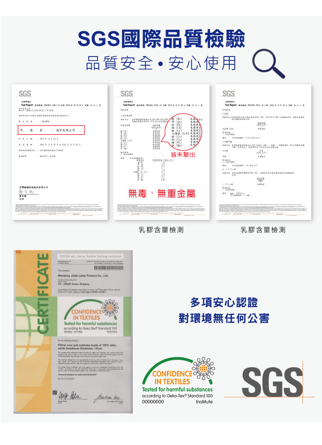 鴻宇HongYew 美國棉授權 防蹣抗菌護頸型乳膠枕