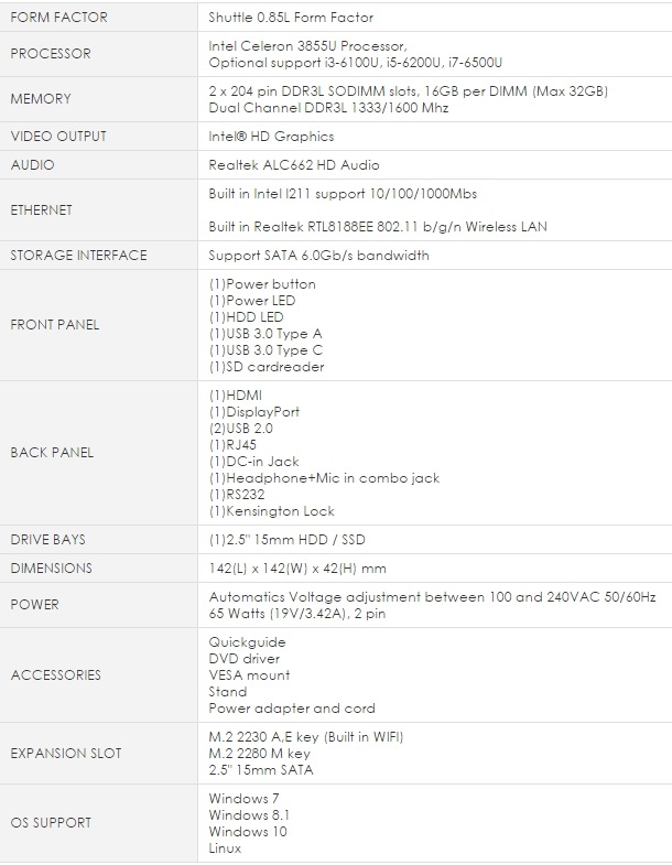 Shuttle 浩鑫 XPC nano NC02U 準系統