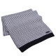 COACH 壓印LOGO保暖羊毛針織圍巾 (黑/白) product thumbnail 1