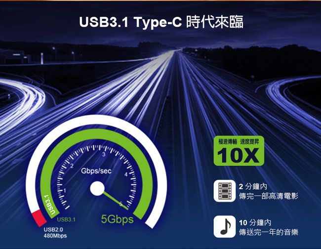 TCSTAR TYPE-C轉USB 3.0HUB轉接器 TYC-HB004BK