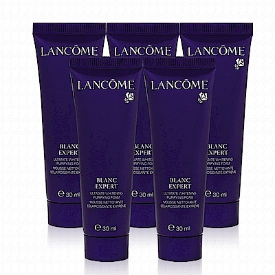 LANCOME蘭蔻 激光煥白精華洗面霜30mlx5(贈專櫃試用包x1)