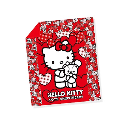 享夢城堡 雙人涼被5x6-HELLO KITTY 40週年-紅