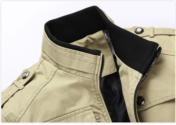 美國熊 騎士風格 合身短版韓版立領夾克風衣外套
