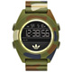 adidas 線條創造三葉圓框數位迷彩腕錶-墨綠x金框/48mm product thumbnail 1