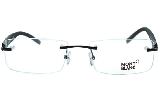 萬寶龍MONTBLANC-時尚光學眼鏡(黑色／銀色)MB382
