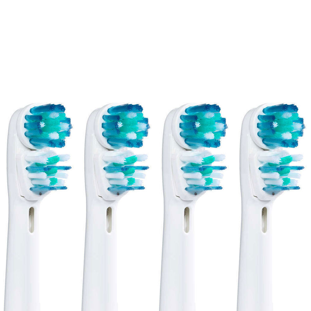 (1卡4入)副廠雙效型電動牙刷頭 EB417 EB417-4 (相容歐樂B 電動牙刷)
