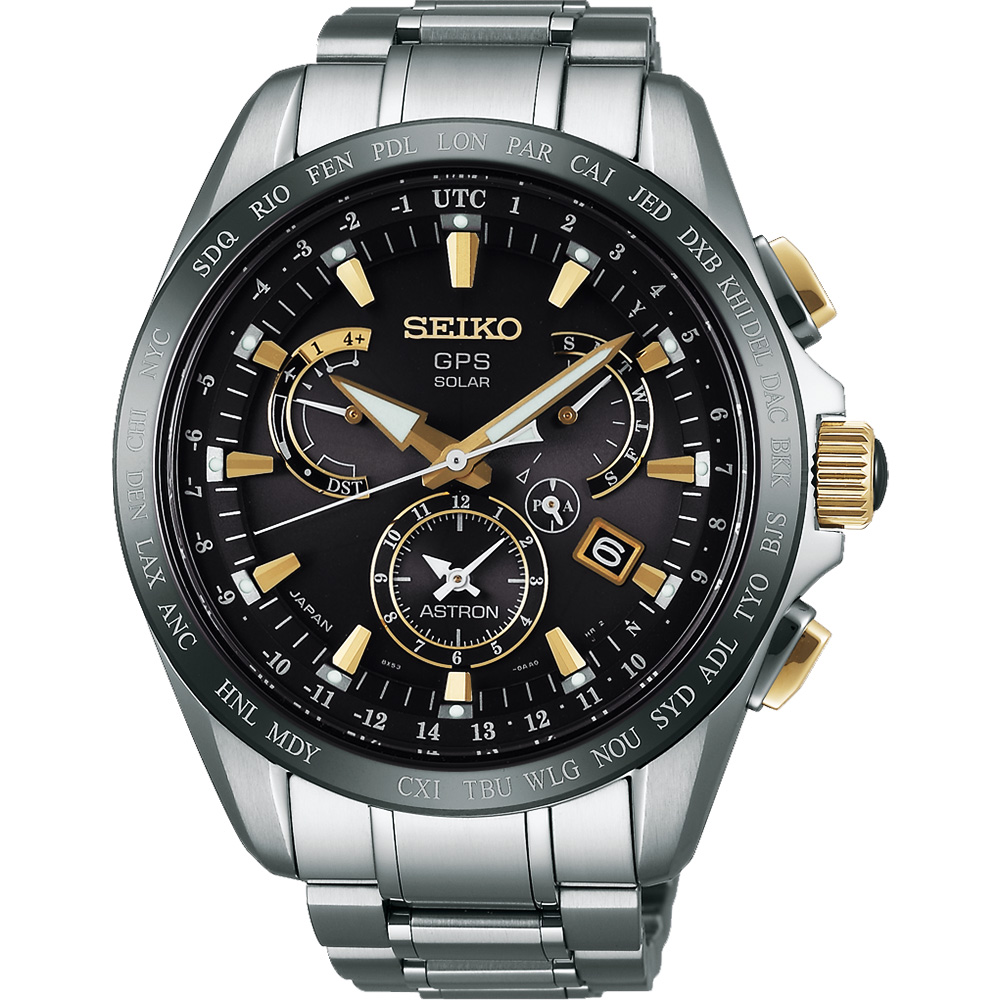 SEIKO ASTRON GPS 鈦 衛星太陽能電波腕錶(SSE073J1)-45mm