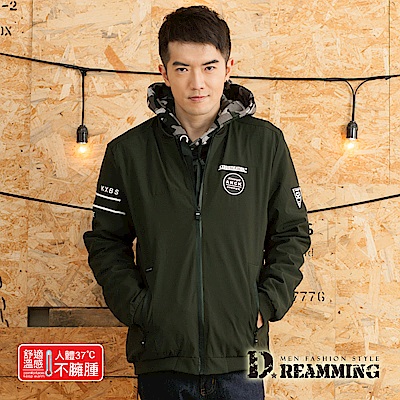 Dreamming 人氣時尚貼布刷毛飛行夾克外套-共二色