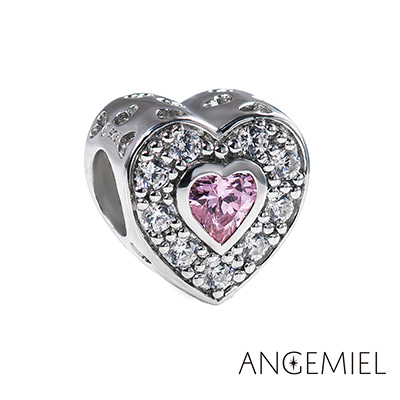 Angemiel安婕米 925純銀 串珠 耀眼甜心(粉紅)