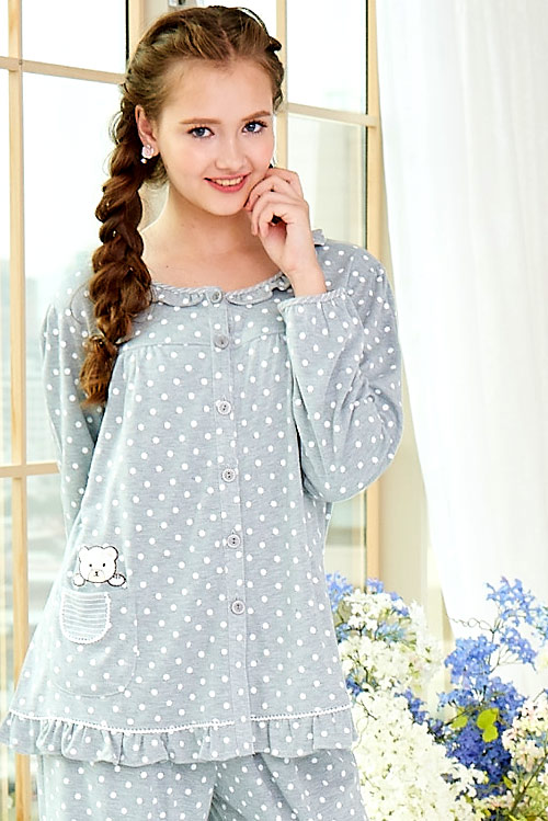 睡衣 精梳棉柔針織 長袖兩件式睡衣(67208)粉色 蕾妮塔塔