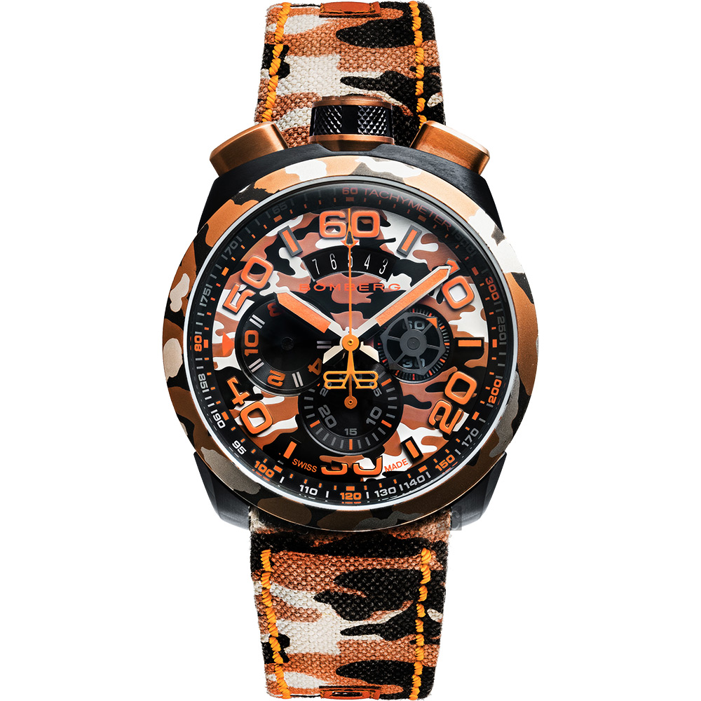 BOMBERG 炸彈錶 BOLT-68 沙哈拉迷彩計時手錶-45mm