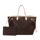 LV M40990 經典Monogram 花紋Neverfull GM子母包(大-卡其色) product thumbnail 1