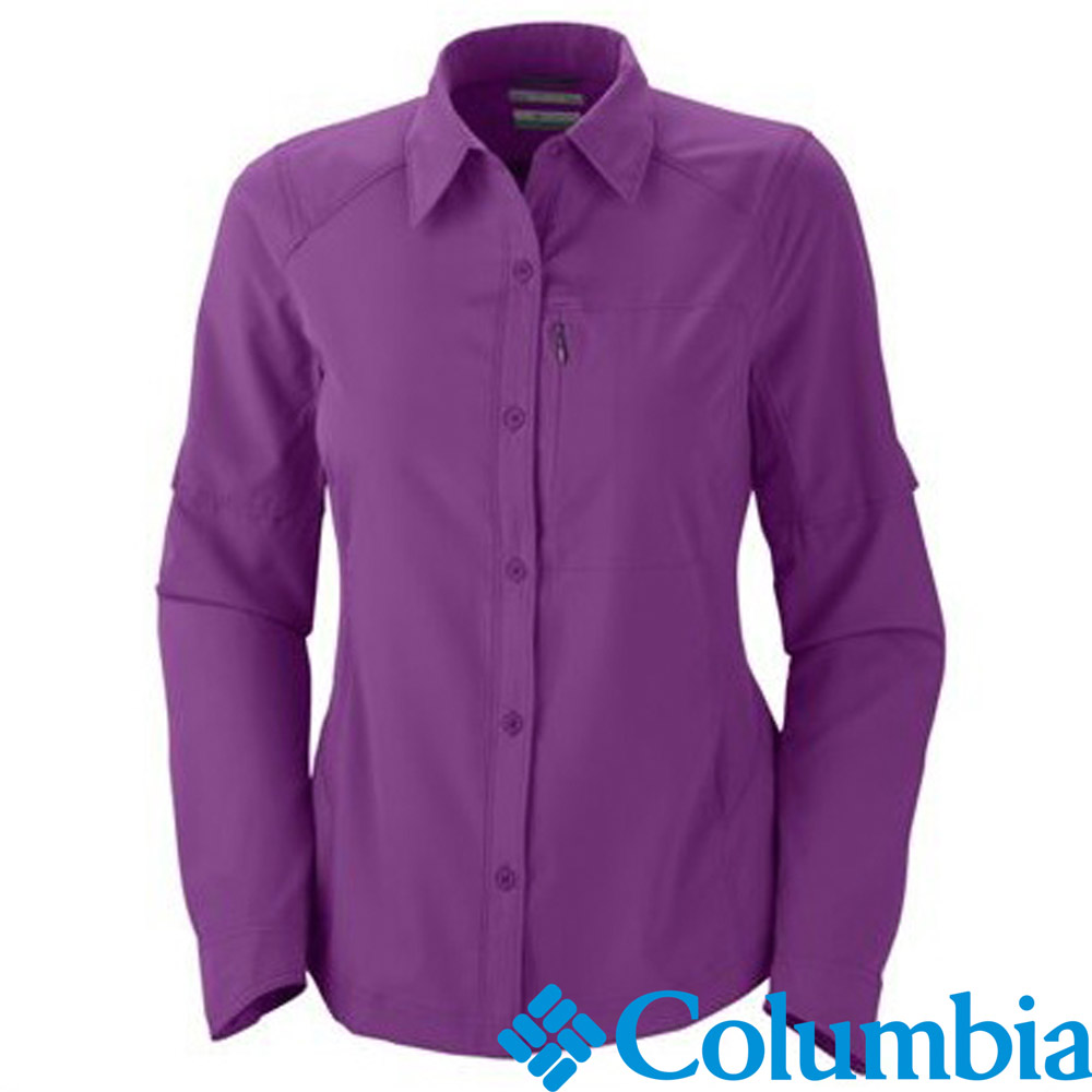 Columbia哥倫比亞-長袖防曬40快排襯衫-女-紫色