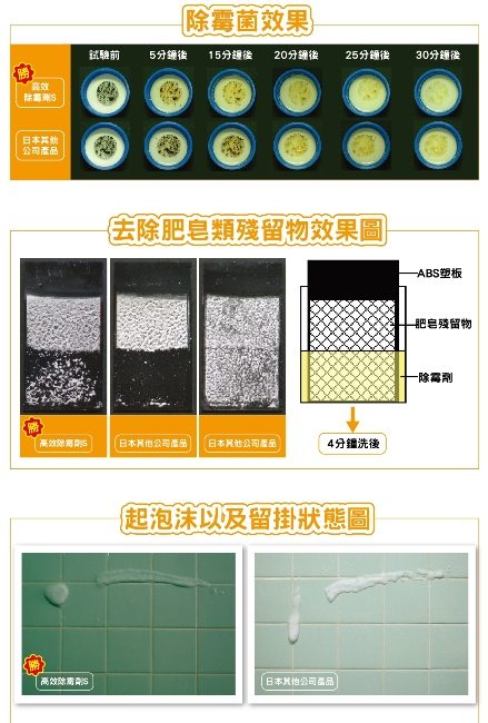 磁磚縫/浴室/水泥牆壁用去霉除垢劑 500ml*15入