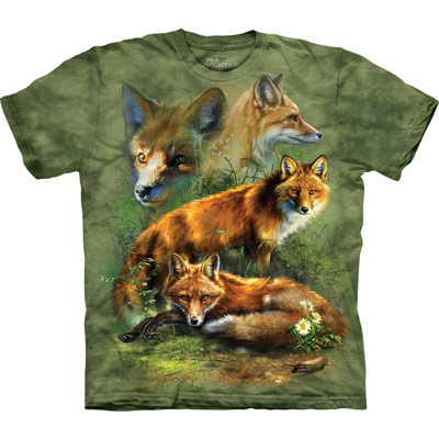 摩達客-美國The Mountain 紅狐群 兒童版純棉環保短袖T恤