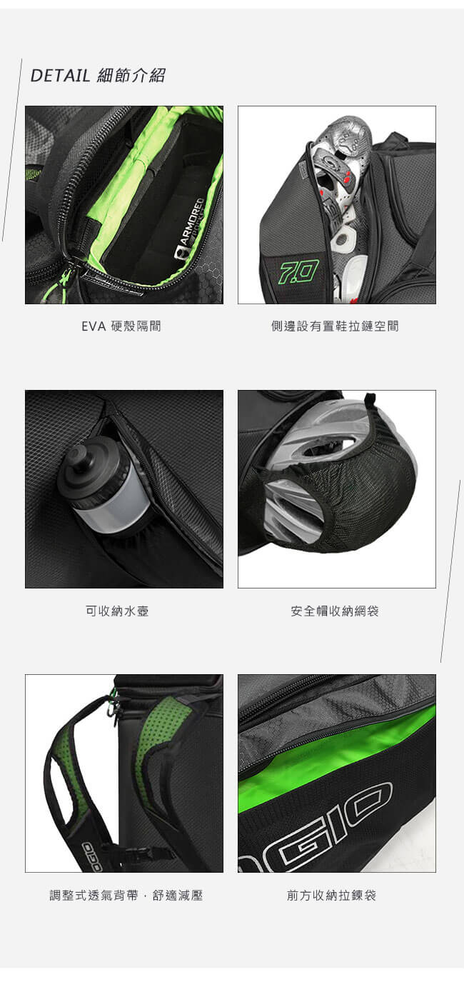 OGIO ENDURANCE 7.0 極限三鐵二用包-黑/炭灰