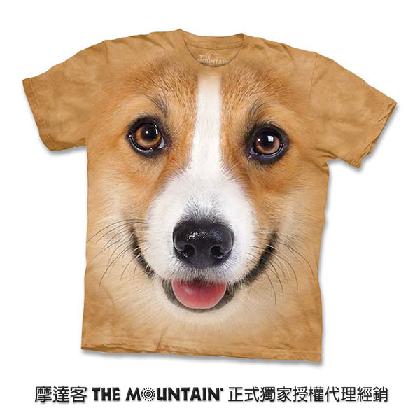 [摩達客]美國進口The Mountain柯基犬臉T