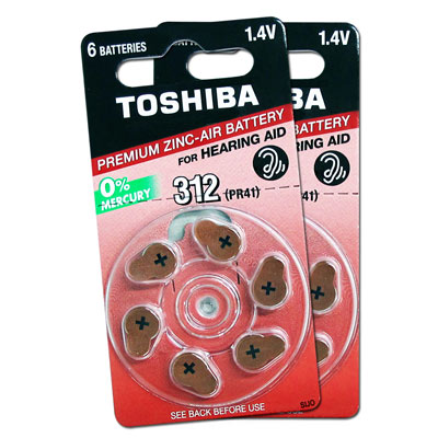 TOSHIBA 東芝 PR41/S312/A312/312 空氣助聽器電池(2卡12入)