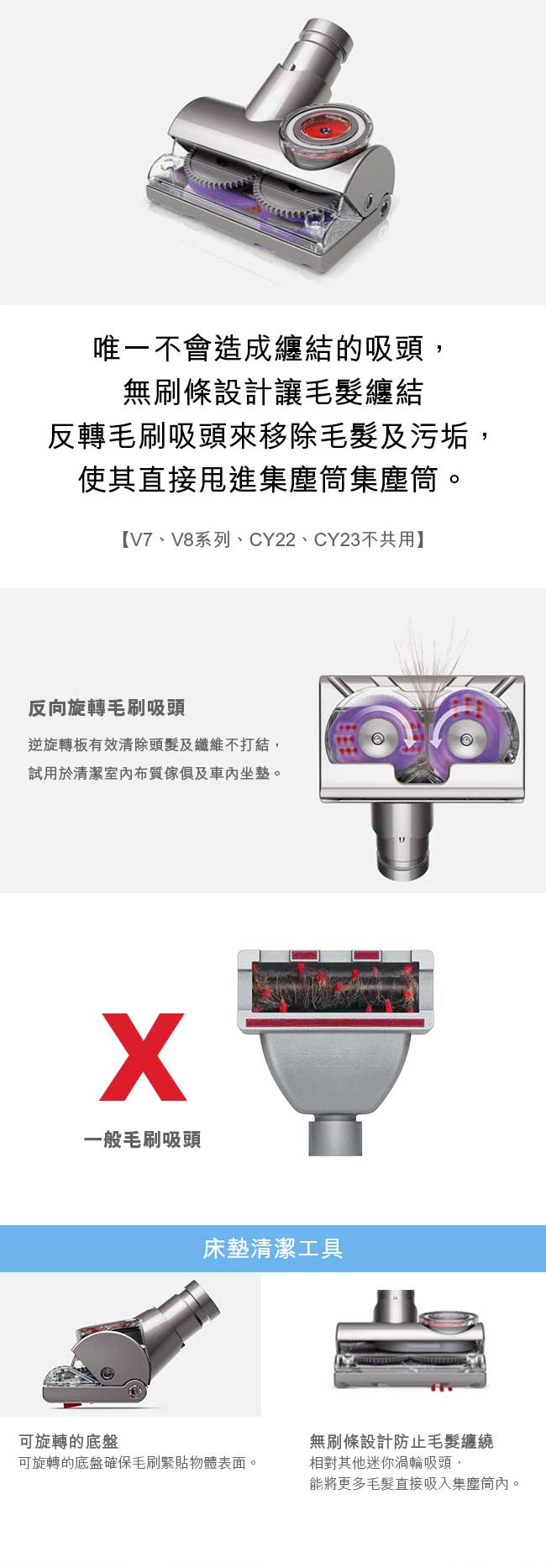 Dyson V6 無纏結毛刷吸頭