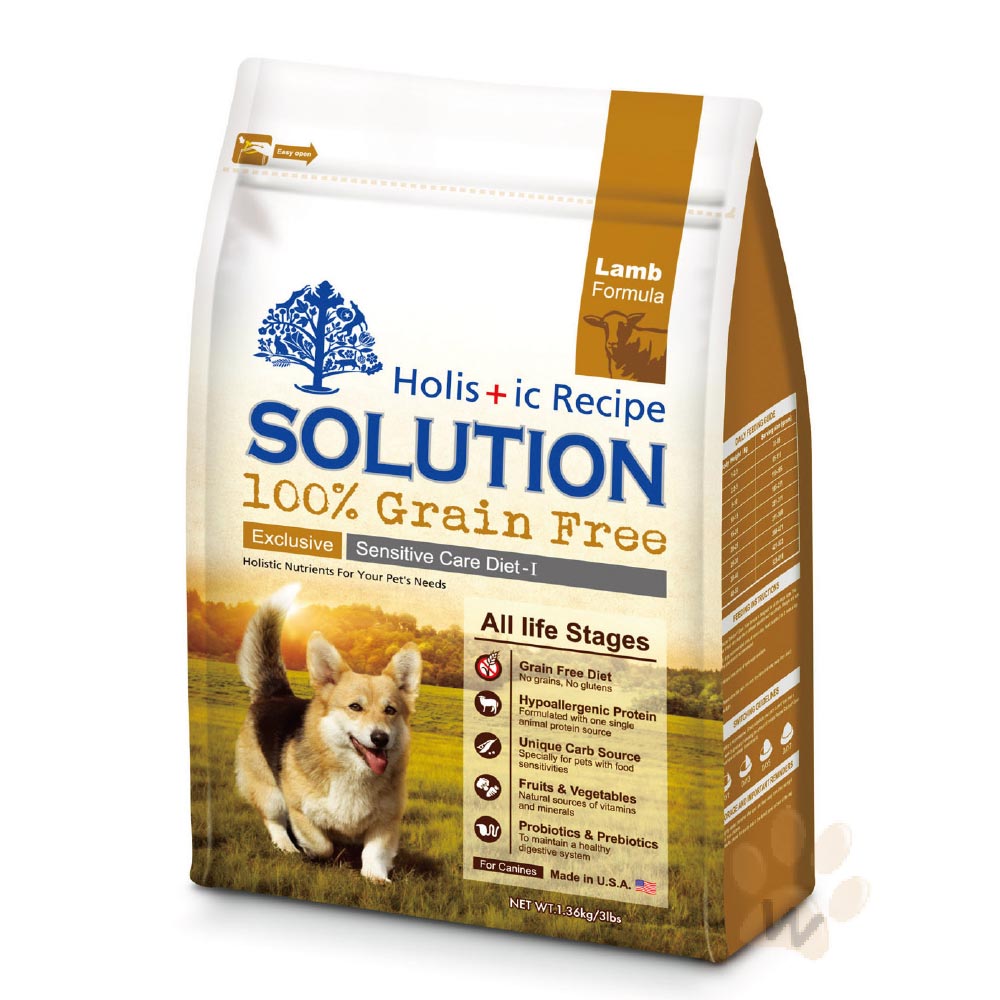 耐吉斯SOLUTION 無穀澳洲羊肉犬糧16磅 2入