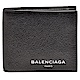 BALENCIAGA 經典品牌字母烙印小羊皮對摺短夾(黑) product thumbnail 1