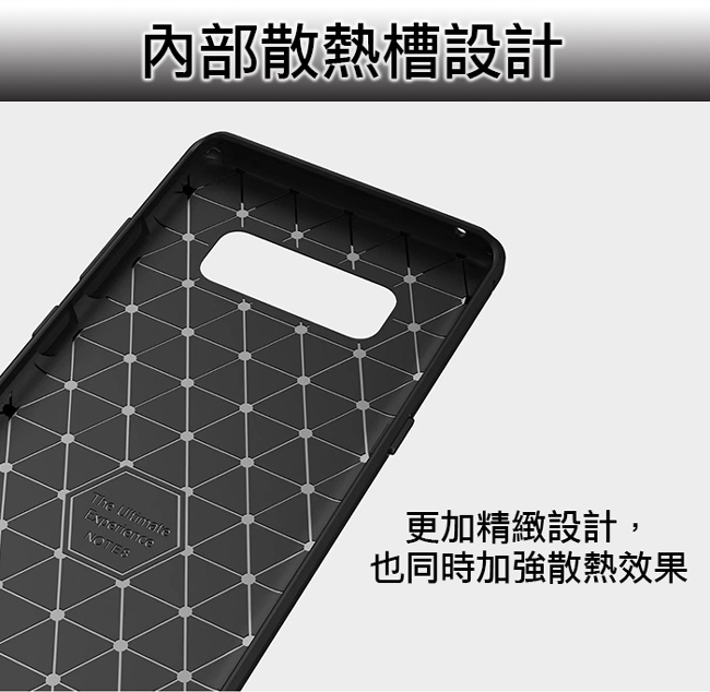 揚邑 Samsung S7 edge 5.5吋 碳纖維拉絲紋軟殼散熱防震抗摔手機殼