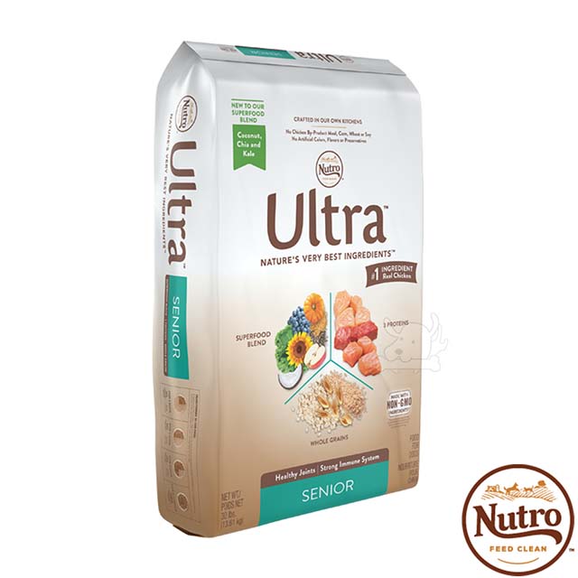 【Nutro 美士】Ultra 大地極品 高齡養生 配方 犬糧 15磅 X 1包