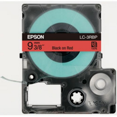 EPSON 標籤機色帶 LC-3RBP (紅底黑字/9mm)