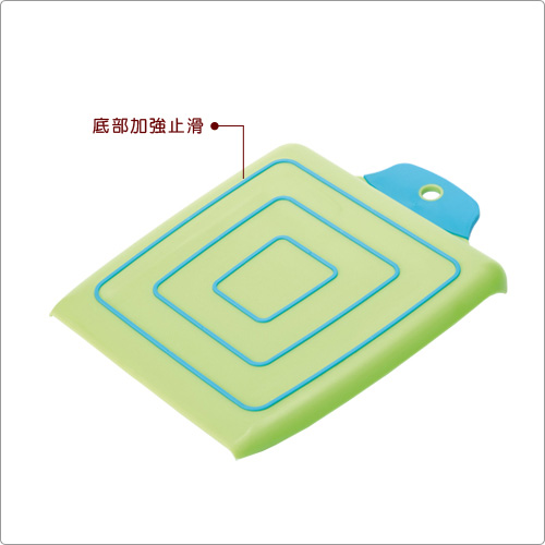 KitchenCraft 雙色鏟型止滑砧板(綠34cm)