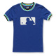 MLB-美國職棒大聯盟LOGO印花撞色造型T恤-藍(女) product thumbnail 1