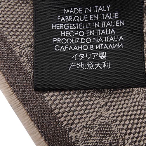 GUCCI 經典織帶GG花紋流蘇羊毛圍巾(卡其棕咖)