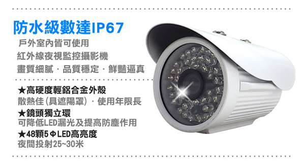 KINGNET - 監視器攝影機 日本原裝700條Panasonic國際牌晶片