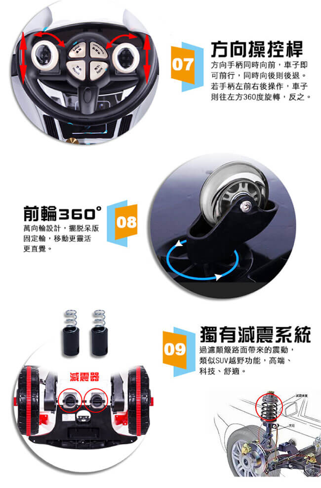 TECHONE MOTO5 溜童神器可手推電動搖控的童車/手推車/餐車