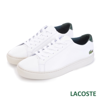 LACOSTE 女用真皮休閒鞋-白色