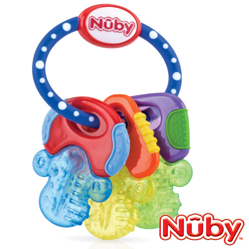 Nuby 冰膠固齒玩具-鑰匙造型(3M+)