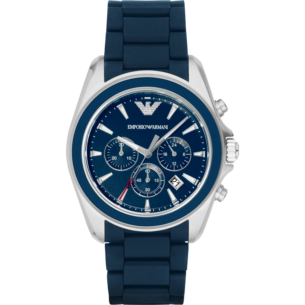 Emporio Armani Classic 雅爵計時錶-藍/44mm