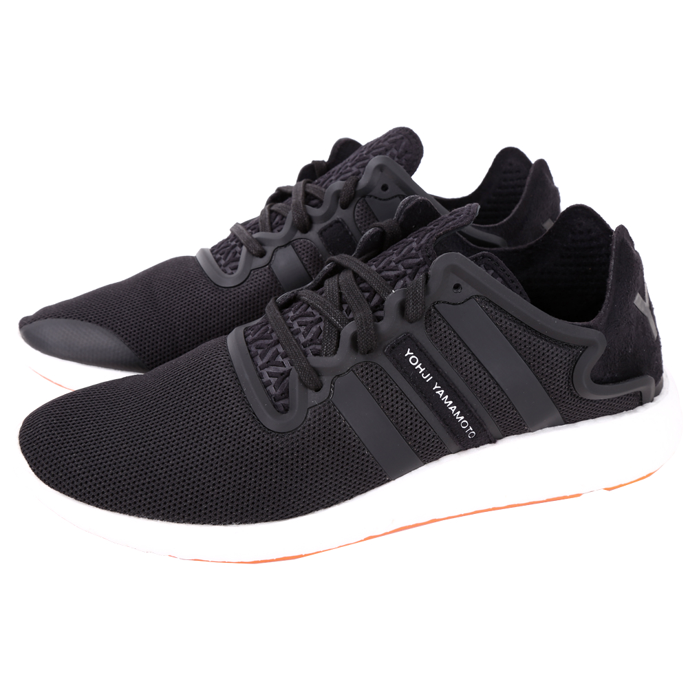 Y-3 YOHJI RUN 網布拼接綁帶運動鞋(黑色)