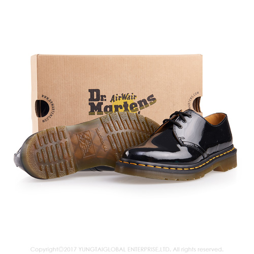 (女)Dr.Martens 1461 3孔漆皮牛津鞋*黑色