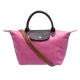 LONGCHAMP Personalized撞色混羊皮短把手提/斜背包(小-泡泡粉X咖啡) product thumbnail 1